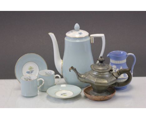 Two boxes of mixed ceramics etc to include a Royal Worcester Woodland pattern teaset