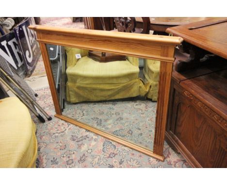 Pine Framed Overmantle Mirror