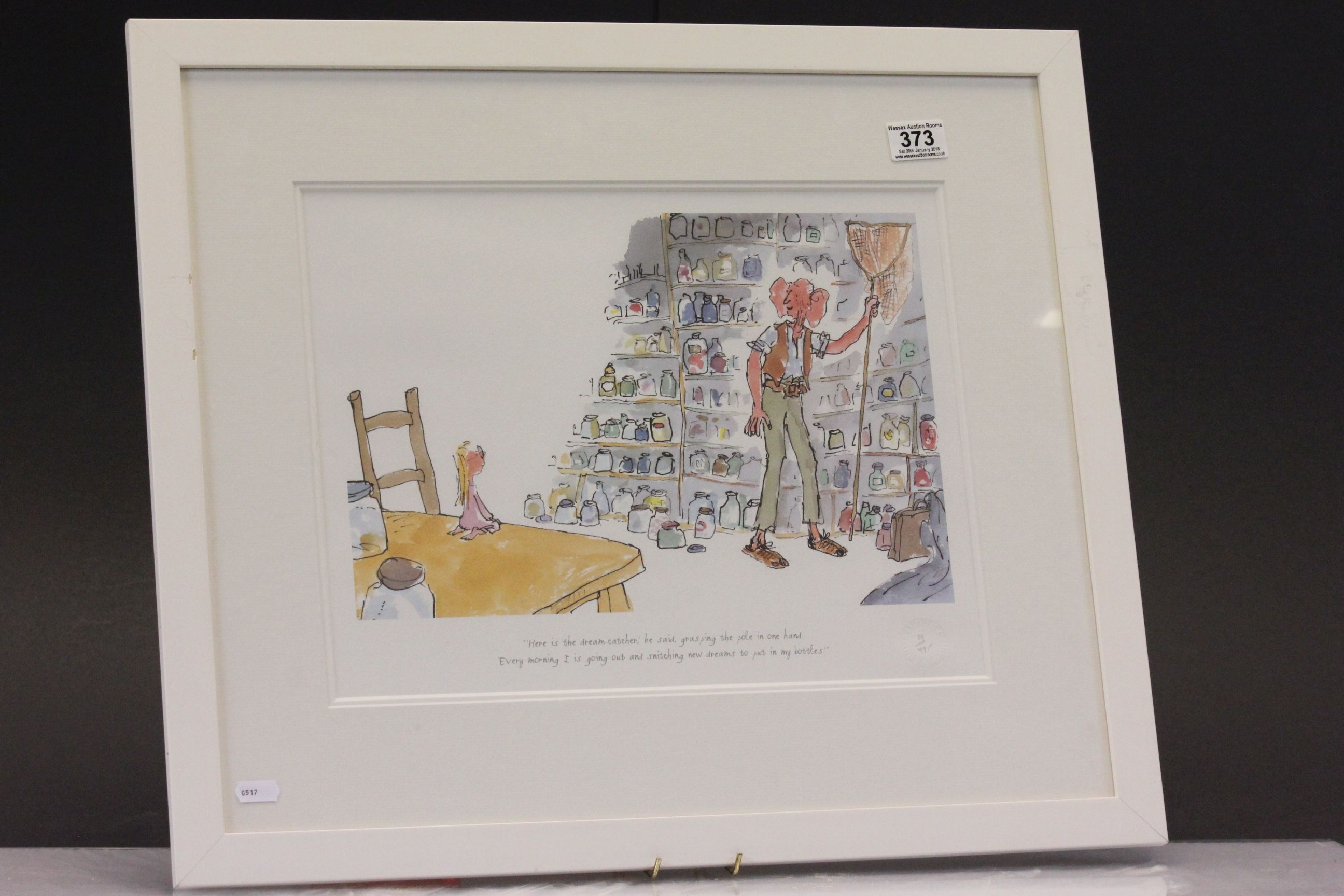 Large Framed Roald Dahl Quentin Blake Collector's Limited Edition 