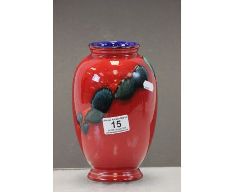 Poole bulbous Vase with abstract pattern