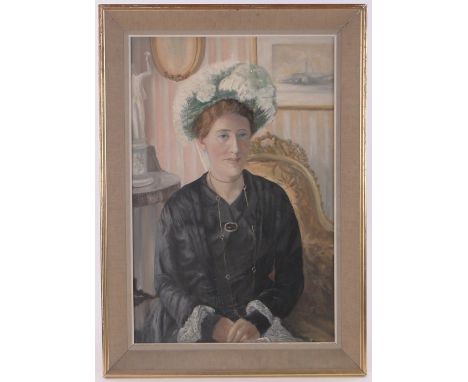 Thomas Everard Spence (Irish 1899-1992),oil on canvas, portrait of the artist's mother, inscribed verso, 30" x 20", framed.