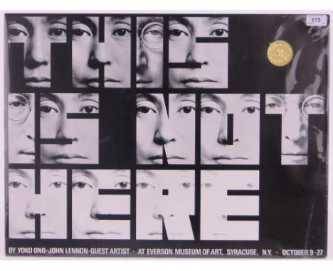 A Yoko Ono and John Lennon original exhibition poster 1970, Everson Museum of Art, New York, 18" x 24", unframed.