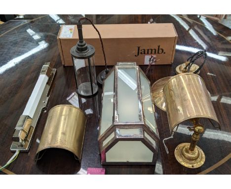 JAMB ART DECO STYLE 'WALLACE' WALL LIGHT, 35.5cm H x 18cm W, a Jamb Conroy polished nickel fixture, a Jamb 'Adler' cylindrica