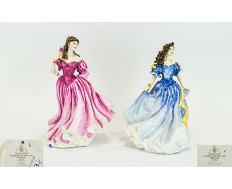 Royal Doulton Figure Of The Year 1998 And 1999 Two in total, the first titled 'Rebecca' model no. HN 4041 to base, by designe