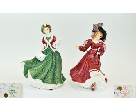 Royal Doulton Figure Of The Year 1993 And Christmas Edition 2000 Two figures in total, the first titled ' Patricia' Marked mo