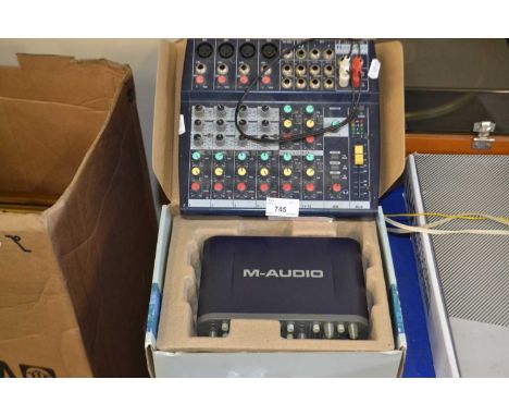 A Soundcraft Notepad 124 and an M-Audio Fast Track Pro (2)