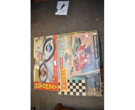 Marx Motorway, boxed together with a vintage Scalextric (2)