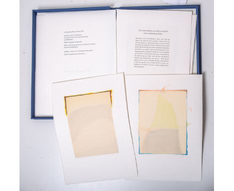 Wolf, Ror (1932 - 2020), "Bilder aus der bewohnten Welt" (Stuttgart-Schönberg, 1993),Mappe m. 15 Blatt, m. Zeichnungen von Er