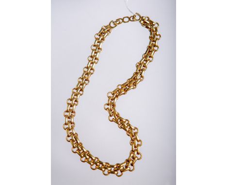 Gliederhalskette (Christian Dior, wohl 1980er Jahre), Metall vergoldet, gestempelt:Hersteller, L. ca. 40 cm. Tragespuren.