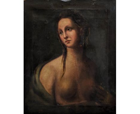 18TH/19TH CENTURY ITALIAN SCHOOL, 'Portrait of a lady', oil on canvas, 62cm x 51cm, framed. 