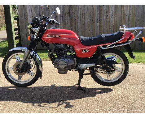 1980 Honda CB400 Registration number GON 460W Frame number JAMCB400N2111027 Engine number CB400NE2110127 Purchased by present
