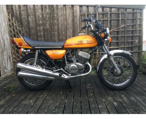 1973 Kawasaki H2A 750cc Triple Frame number H2F 29600 Engine number H2E 29835 Only 2,380 recorded miles  Genuine original unr
