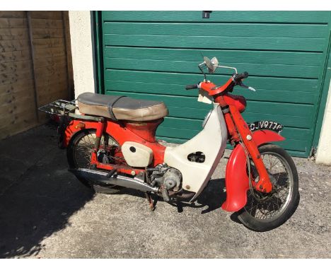 1964 Honda C50Registration number CJV 977CFrame number C100M 012338Engine number C100E 2596698,000 recorded milesUnrestored c
