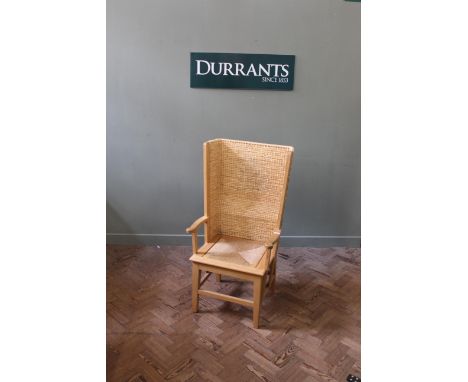 A Fraser Anderson handmade Orkney chair in light oak