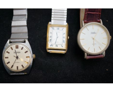 Vintage Sekonda, Pulsar &amp; 1 other wristwatch 