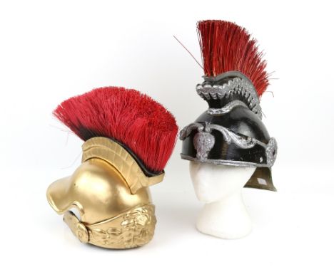 Props - Roman officer helmet used in various Roman and Biblical productions such as Quo Vadis, with Western Costume Co monogr