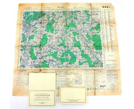 Inglourious Basterds (2009) The Belfort map Brad Pitt uses and two ticket invitations for the Theatre during the scene when i