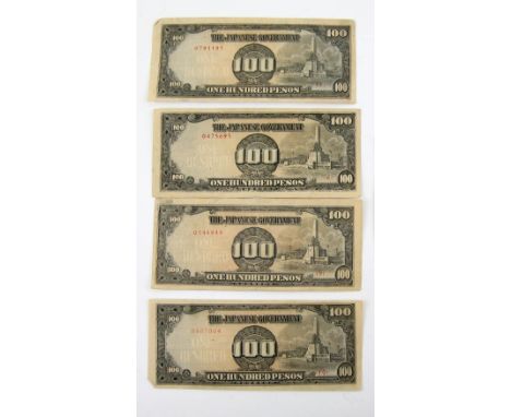 Pearl Harbour (2001) Four production used prop One Hundred Peso notes from the film starring Ben Affleck (4).Provenance: With