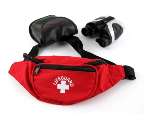 Piranha 3DD (2012) David Hasselhoff worn Bum bag, Binoculars and lighter. With certificate of authenticity.