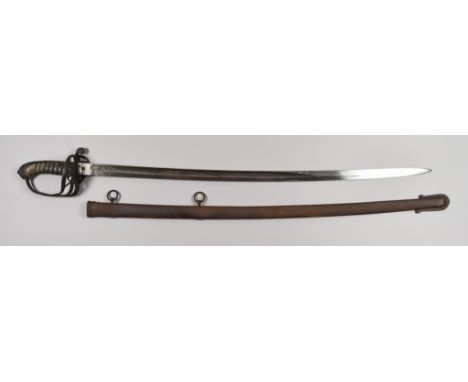 A Victorian Officer's Dress Sword, by Maynard &amp; Harris, Leadenhall Street, London, 32ins bright steel blade decorated to 