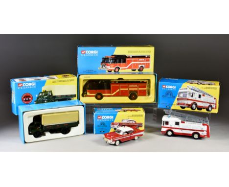 A Collection of Corgi Classic Fire Engines,  comprising - 52603, 52401, 52601, 21901, 056004 x 2, 51201,52602, 52001, 190201,