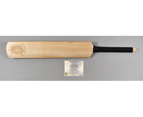 A Handmade Full-Size Cricket Bat, limited edition of 20, number 9, with certificate of authenticity Note: This item is made f