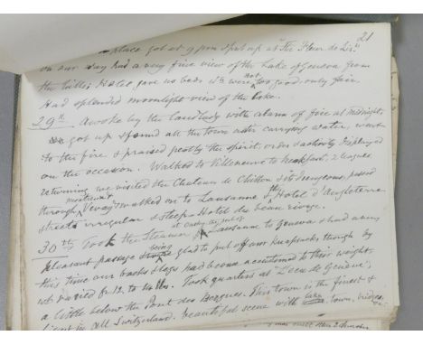 (DEACONS THOMAS).&nbsp;&nbsp;A Journey from Paris to Strasburg Through Switzerland Mainly on Foot; by the Simplon Through Ita
