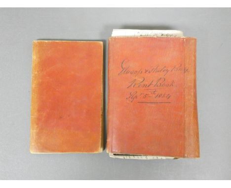 Glosop &amp; Staley Bridge Rent Book (from) Sepr. 5th 1854.&nbsp;&nbsp;Completed in manuscript with various slipped in corres
