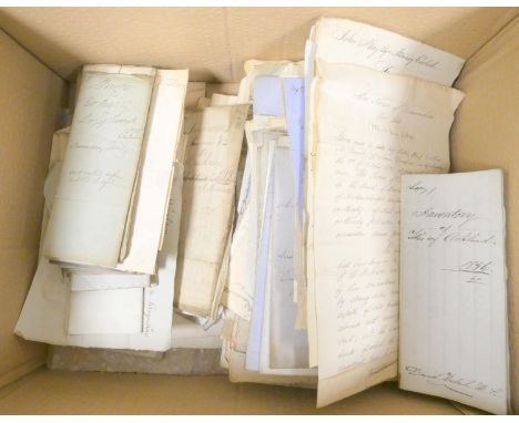 Documents &amp; Letters - South West Scotland.&nbsp;&nbsp;A carton of legal documents, letters &amp; notes, including manuscr