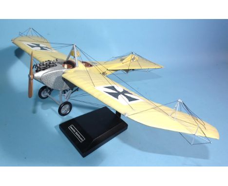 Thomas Gunn Miniatures, 1/30-scale Jeannin Stahltaube, 1st version, marked A180/14, 46cm wing span, with stand, (boxed, no pr