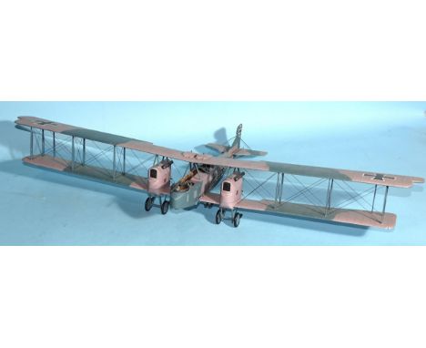 Thomas Gunn Miniatures, an approximately 1/30-scale model of a WWI Gotha G-IV marked Morotas Go. GIV (LVG) 991/16, 76cm wing 