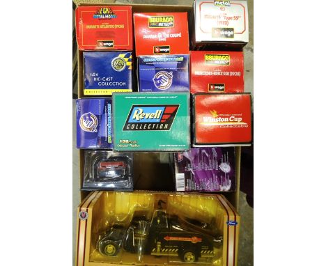 Crown Jewels Collection, 1/24-scale "Snap-On" 1934 Tow Truck, (boxed) and eleven other 1/24-scale boxed diecasts by Burago, R