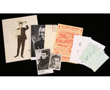 Autograph Collection Pop Singers (1970s-2000s) -18 UK Male Pop Singers autographs, To include: Chris De Burgh, Craig Douglas,