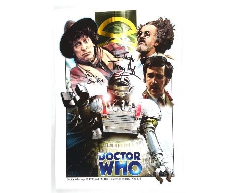 Doctor Who: Tom Baker and Terrance Dicks Signed print - Doctor Who, "Robot" A4 print, signed by Tom Baker and Terrance Dicks.