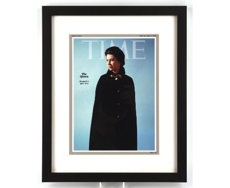 The Queen - Time Magazine Cover Art Print, Elizabeth II 1926-2022 Double issue September 26 / October 3 2022. Framed 36x44cm.