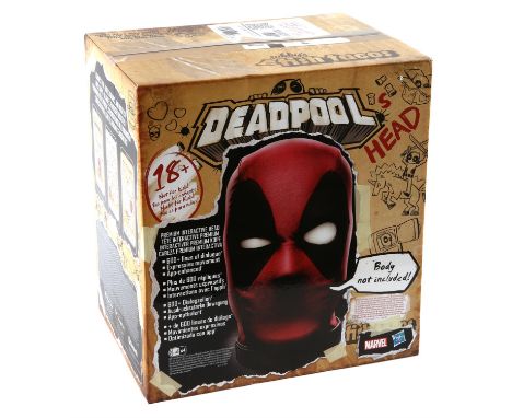Marvel Legends Series - Deadpool Electronic Talking Head 1:1 replica of Wade Wilson as Deadpool, Electronic phone operated he