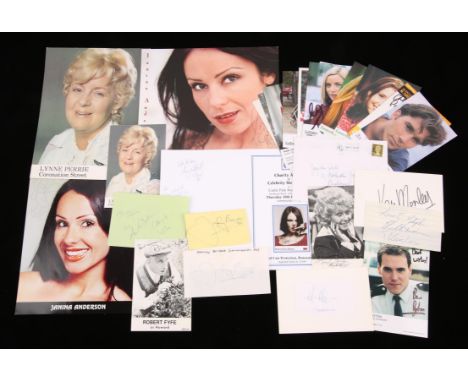 Autograph Collection Soap Stars (1980-2000s) - 27 Soap Star autographs from shows such as; Casualty, Coronation Street, EastE