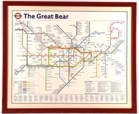 The Underground - Simon Patterson The Great Bear Lithograph from Tate Publishing, Millbank, London. Framed and glazed 72x60cm