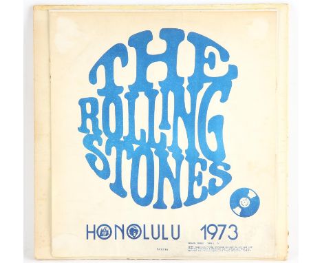 The Rolling Stones Vinyl LP Record - Honolulu 1973 private press Condition Report:  Visual Grading vinyl VG + sleeve good +