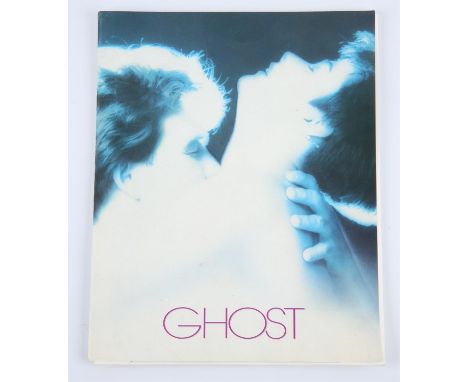 GHOST  Patrick Swayze & Demi Moore  Film synopsis, cast and crew lists, 4 pages, 8 x 10 inches, (1) with a colour film brochu