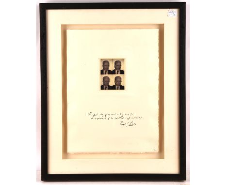 Rupert Murdoch Autograph Display - Limited edition 2/20 Rupert Murdoch signed Reflect For Unicef Participant document, with m