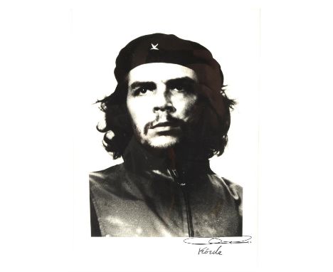 Che Guevara Framed Print, signed by the photographer/artist. Mounted on white card, framed and glazed in a 40 x 49cm display.