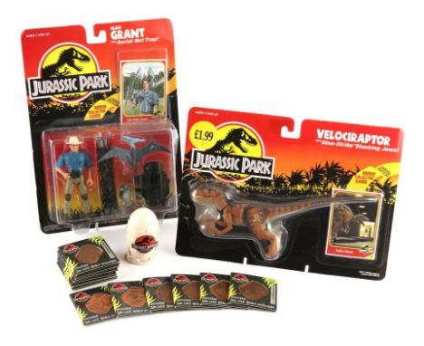 Jurassic Park Collection - Collection of items from the Jurassic Park range, to include; Kenner carded figures: Alan Grant (1