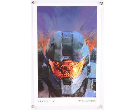 Halo: Evolutions Blue a limited edition Giclee print of Master Chief No. 37/100 (Microsoft, 2010).This lot features:Halo: Evo