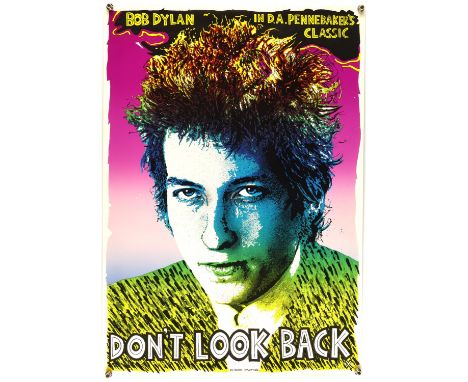 Bob Dylan poster -D. A. Pennebaker's Don't Look Back (1967), rolled,  approx 25 x 18 inches. Condition Report:  vgc