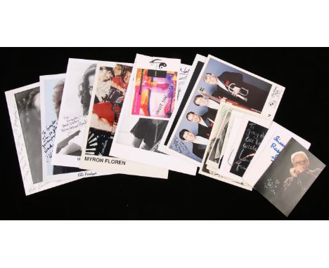 Autograph Collection Jazz and Swing Musicians - 19 x Jazz/Swing autographs; Inc: Ahmad Jamal, Burt Weedon, Herbie Hancock, Th