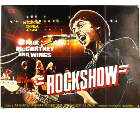 Paul McCartney and Wings, Rockshow (1980) UK Quad Cinema Poster for the concert documentary filmed on Wings 1976 US Tour with