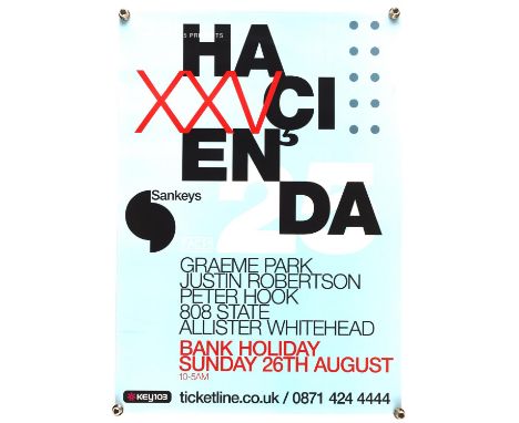 Hacienda, Gig Poster (2007) for a gig in celebration of the famed Manchester venue taking place at Sankeys Club, 26 August, 2