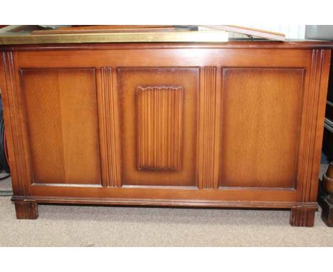 MAHOGANY BLANKET CHEST together with a standard lamp