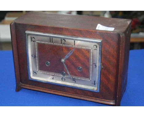 OAK CASED JUNGHANS MANTEL CLOCK, WAG AT THE WALL CLOCK AND AN ART DECO MANTEL CLOCK (3) 